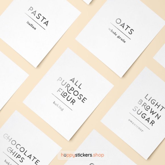 36 Labels • Glorich Minimalist Pantry for Kitchen Storage • Organization Labels - Picture 12 of 17